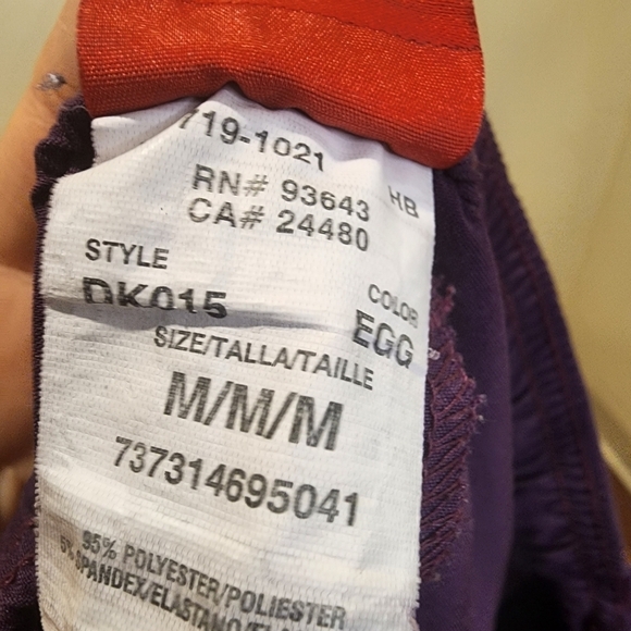 DICKIES Women's purple scrub pant size M - Picture 9 of 11